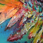 PLUMAGE FIRE: Vibrant Abstract Feather Art