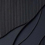Black Textured Waves by Javier Ramirez: minimalist black abstract art, textured wave forms, modern wall decor.