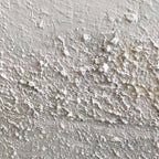 TEXTURED WHISPERS painting detail by Javier Ramirez. White minimalist abstract art with heavy texture on canvas.
