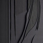 Javier Ramirez, Black Textured Lines and Curves, modern minimalist artwork with textured black lines.