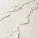 Close-up of White Crest impasto painting detailing sculpted white paint waves and textured surface by Isabella Rossi.