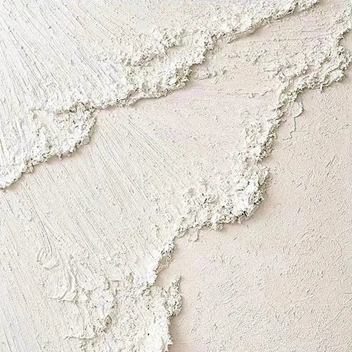 Close-up of White Crest impasto painting detailing sculpted white paint waves and textured surface by Isabella Rossi.