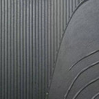 Black Textured Curves Minimalist Abstract Painting by Javier Ramirez, featuring textured surface, modern art for home decor