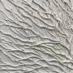 Elodie Dubois 'White Textured Tree' art: Textured white artwork with a branching design for modern spaces.