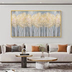GOLDEN HAZE: Sun Drenched Forest Canvas