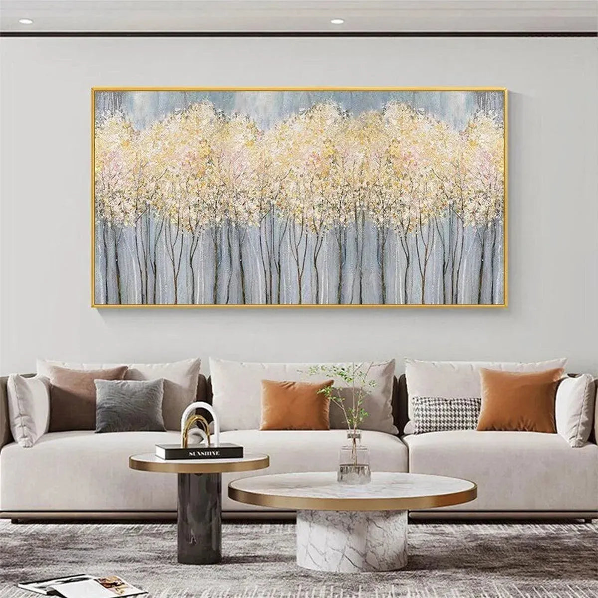 GOLDEN HAZE: Sun Drenched Forest Canvas