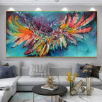 PLUMAGE FIRE: Vibrant Abstract Feather Art