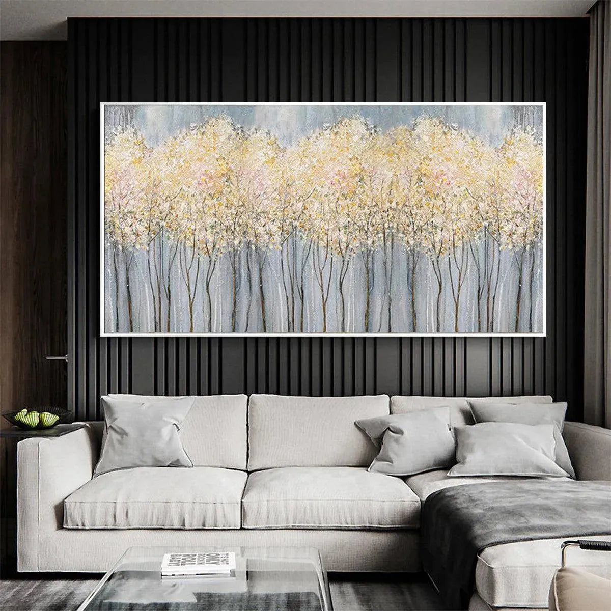 GOLDEN HAZE: Sun Drenched Forest Canvas