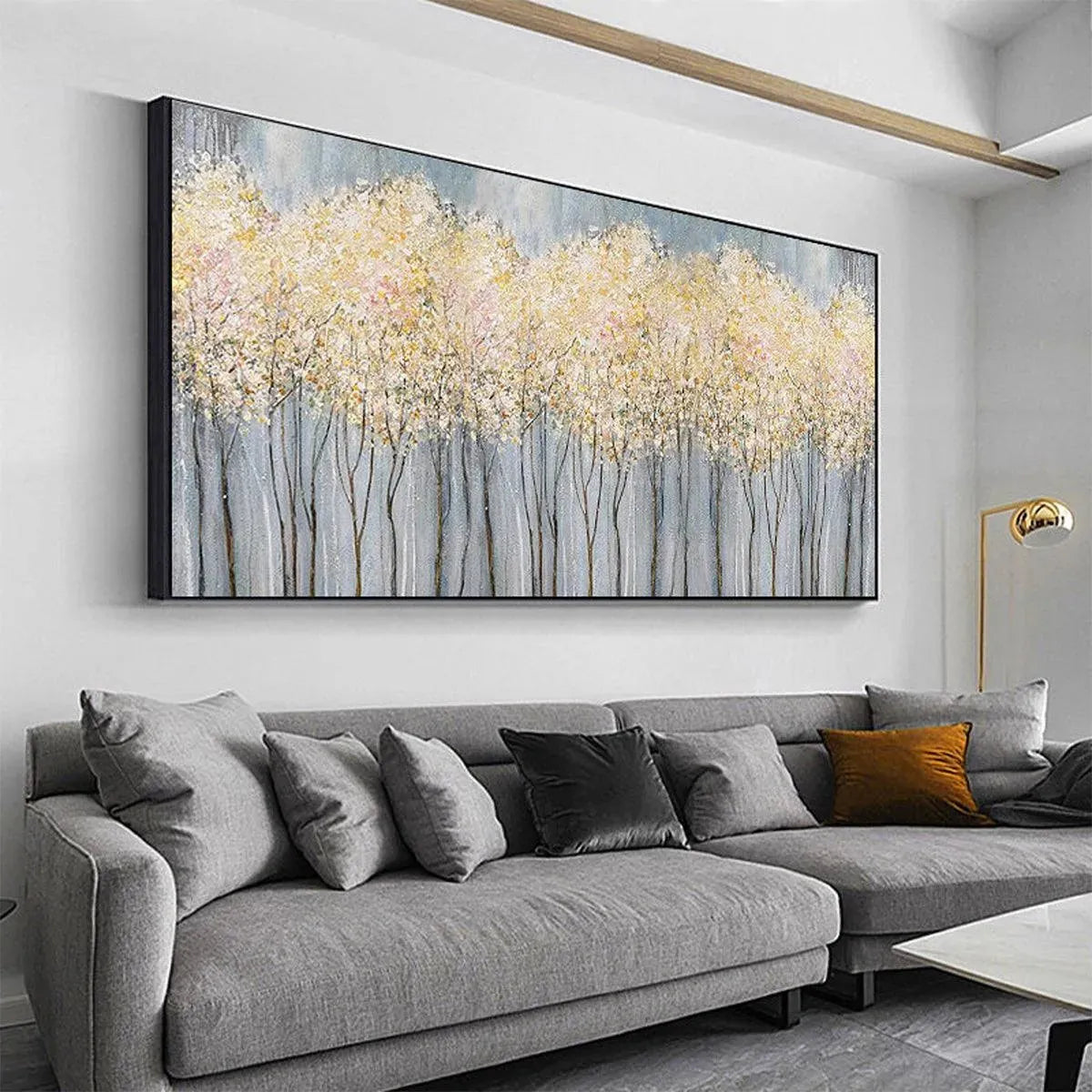 GOLDEN HAZE: Sun Drenched Forest Canvas