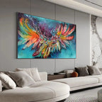 PLUMAGE FIRE: Vibrant Abstract Feather Art