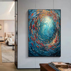 CORAL DANCE: Vibrant Swirl Of Colorful Fish Underwater World Canvas