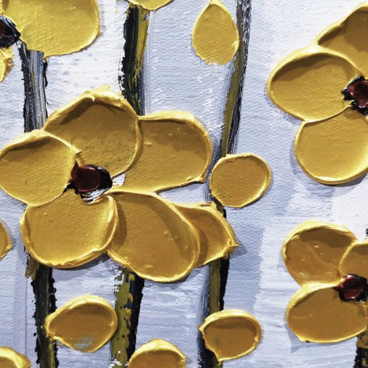 GOLDEN RAIN: Cascading Gold Blossoms Canvas
