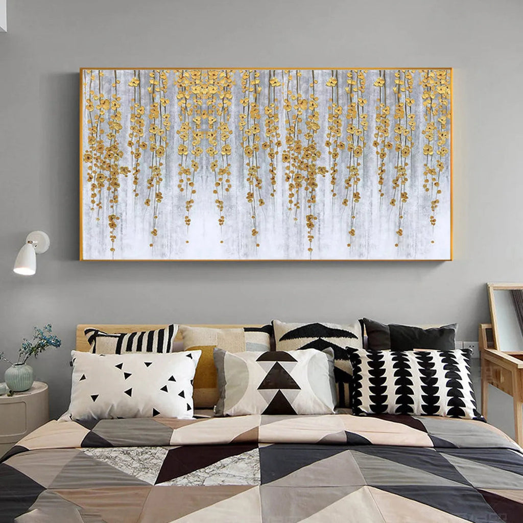 GOLDEN RAIN: Cascading Gold Blossoms Canvas