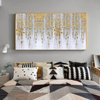 GOLDEN RAIN: Cascading Gold Blossoms Canvas