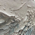 SERENE SEASCAPE: Textured Impasto Abstract Ocean Canvas