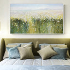 WHISPERING MEADOW: Impressionistic Wildflower Field Soft Light Canvas
