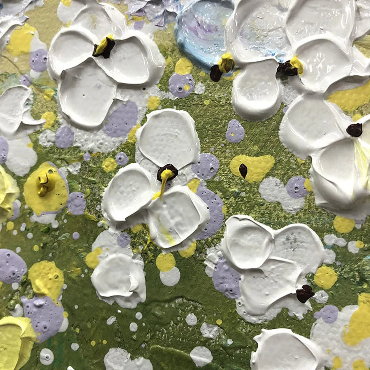 WHISPERING MEADOW: Impressionistic Wildflower Field Soft Light Canvas