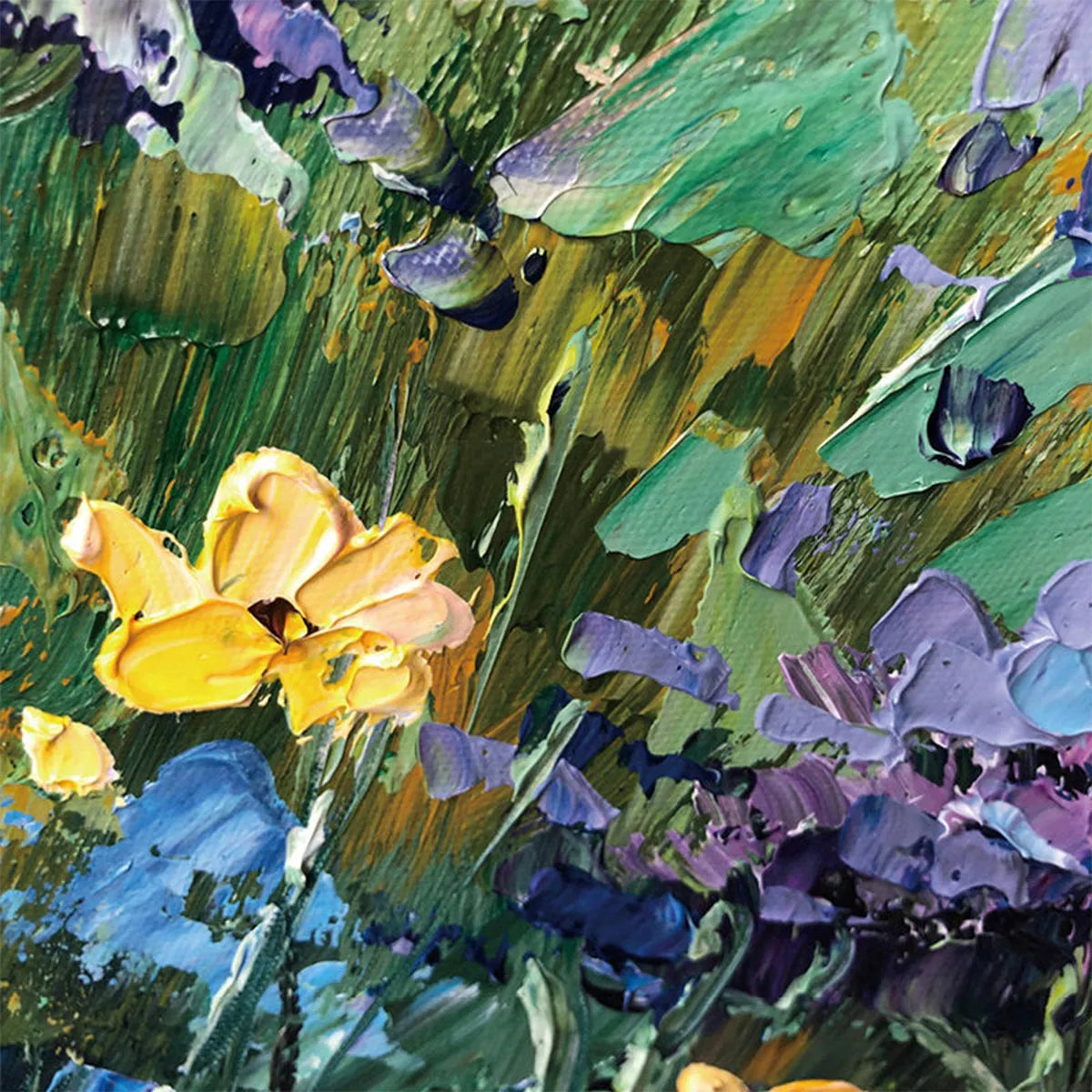 BLUE RIDGE DAWN: Panoramic Hydrangea Field Sunrise Soft Pastel Canvas