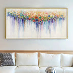 FLOWERFALL: Abstract Colorful Blossoms Watercolor Effect Canvas