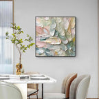 PASTEL FEATHERS: Textured Impasto Dreamy Soft Pastel Hues Canvas