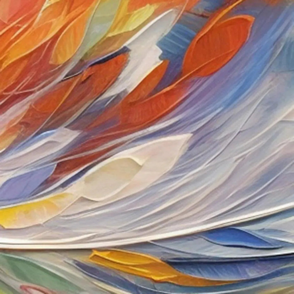 ABSTRACT SWIRL: Textured Colorful Abstract Wall Art Large Canvas Oil Painting