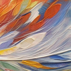 ABSTRACT SWIRL: Textured Colorful Abstract Wall Art Large Canvas Oil Painting