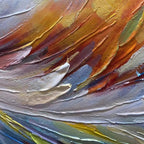ABSTRACT SWIRL: Textured Colorful Abstract Wall Art Large Canvas Oil Painting