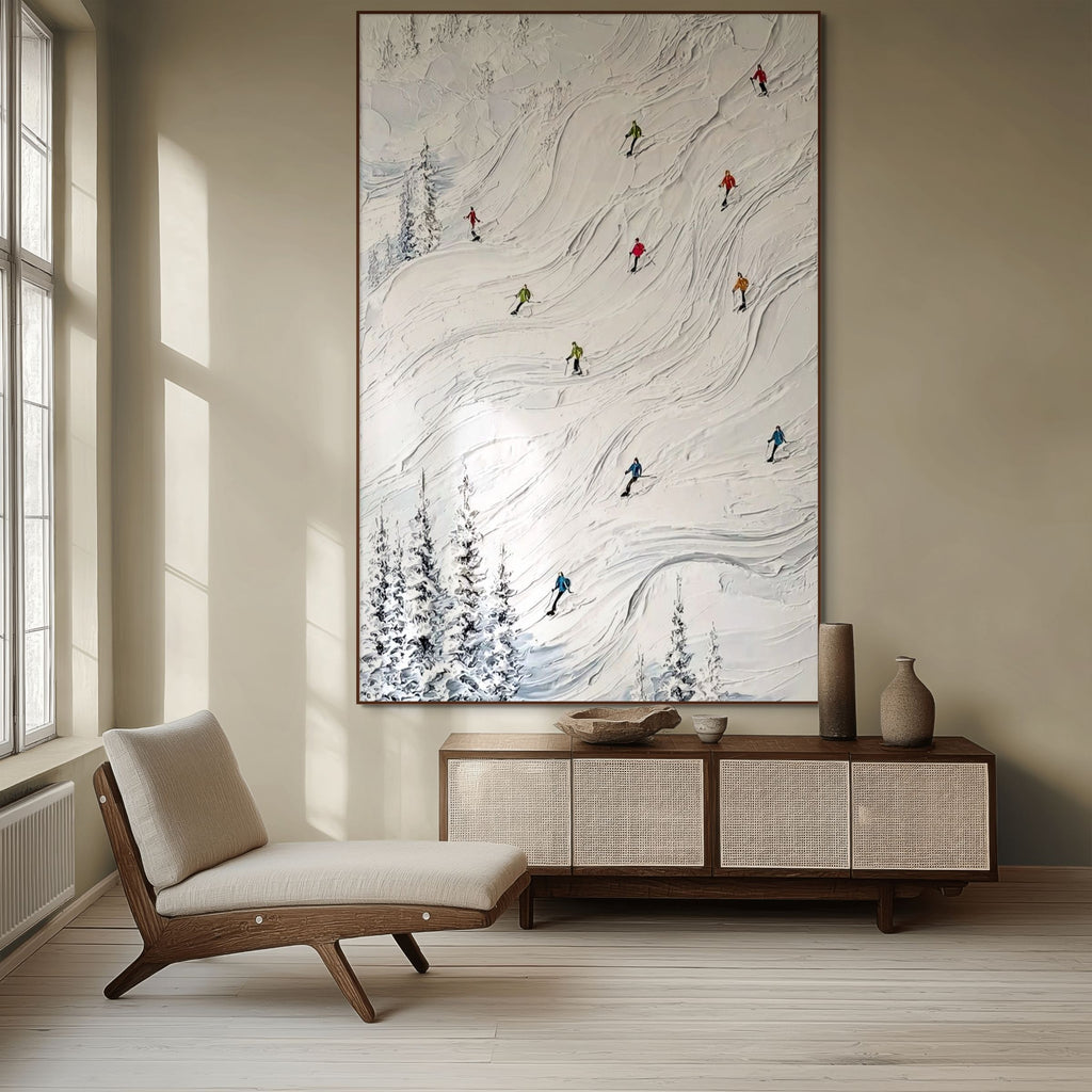 POWDER DAY: Ski Wall Art Canvas