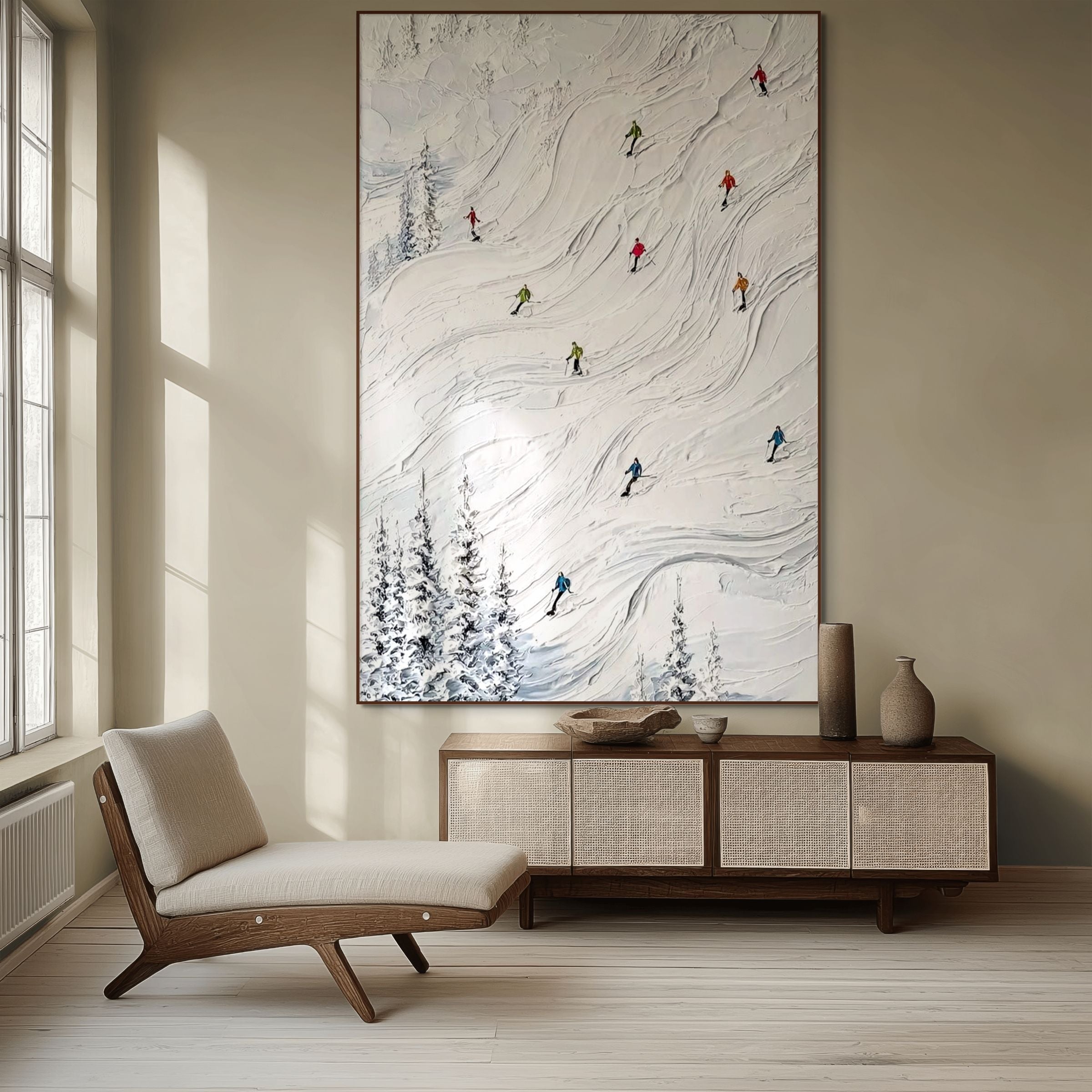 POWDER DAY: Ski Wall Art Canvas