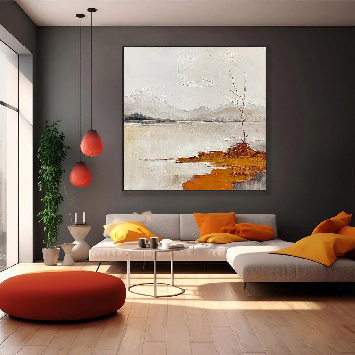 SERENE WATERS: Wabi Sabi Landscape Oil Painting