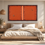 CLAY COURT: Texture Minimalist Tennis Match Oil Painting with Dynamic Energy
