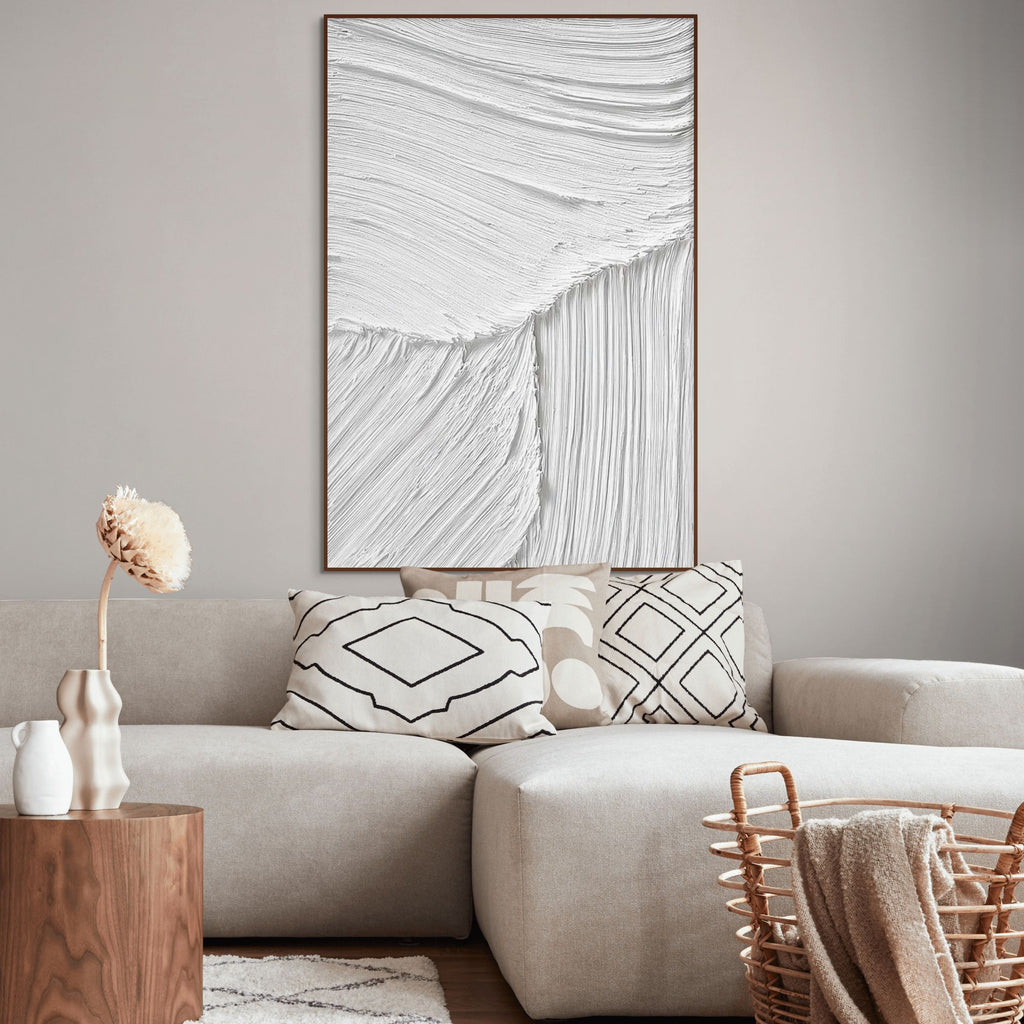 SERENE RIFT: Minimalist Textured Wall Art