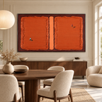 CLAY COURT: Texture Minimalist Tennis Match Oil Painting with Dynamic Energy