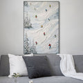 FROST MOTION: Heavy Texture Skiing Art Contemporary Alpine Canvas Decor
