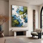 AERIALIS: Heavy Texture Abstract Landscape Oil Painting