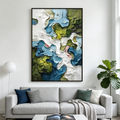 AERIALIS: Heavy Texture Impasto Abstract Landscape Canvas