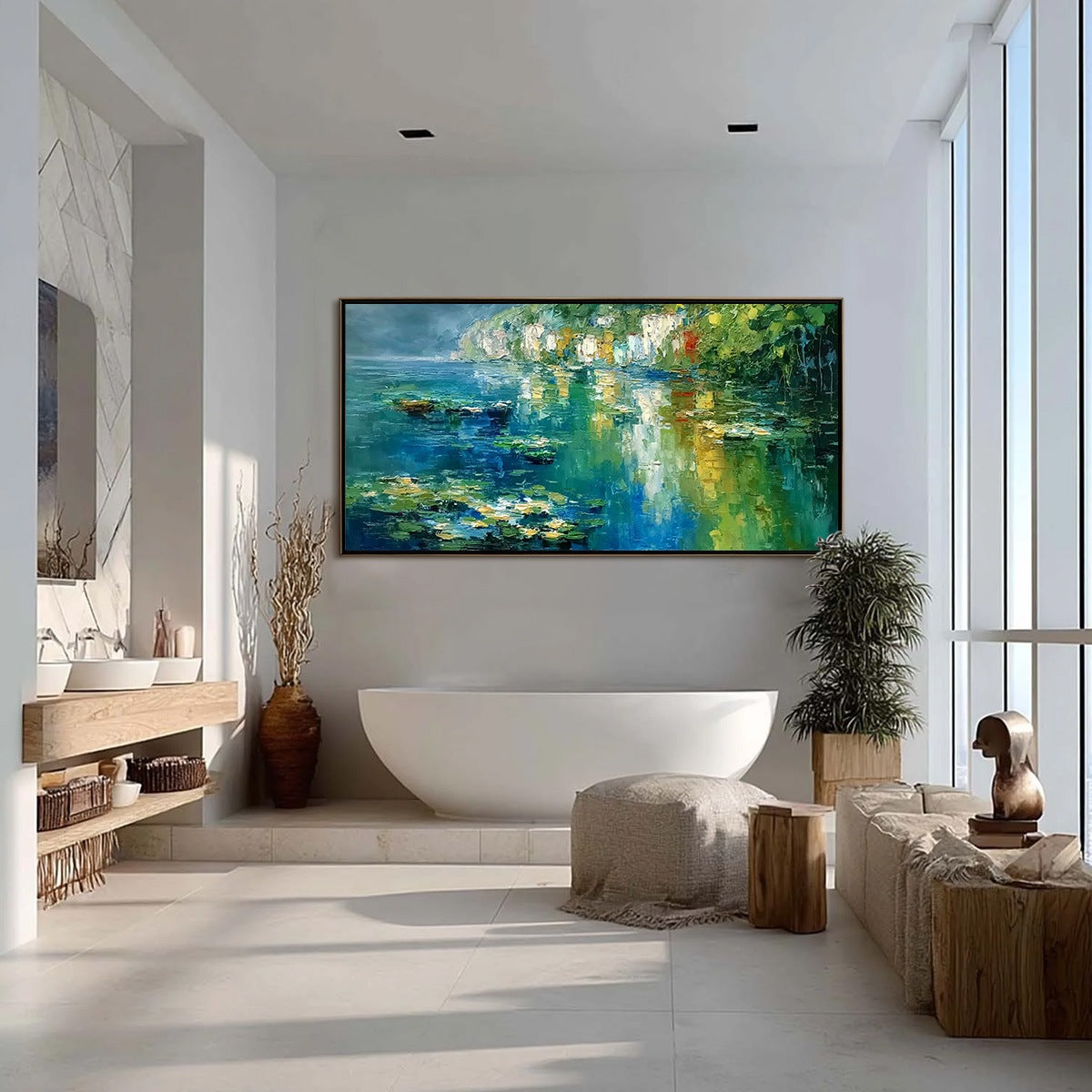 AMALFI REFLECTIONS: Textured Impasto Painting of Italian Coast Reflections