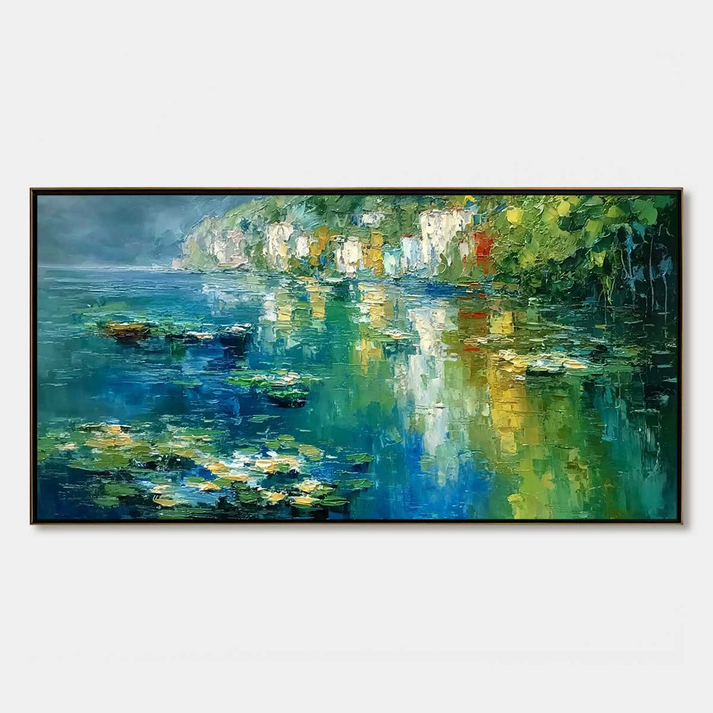 AMALFI REFLECTIONS: Textured Impasto Painting of Italian Coast Reflections