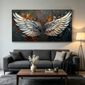 ANGELIC WINGS: Textured Dramatic Angel Wings Canvas