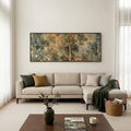 ANTIQUE FOREST TAPESTRY PANORAMIC: Green Forest Vintage Canvas