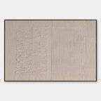 Beige Texture Diptych by Javier Ramirez - Textured abstract painting with minimalist design in neutral tones, modern decor.