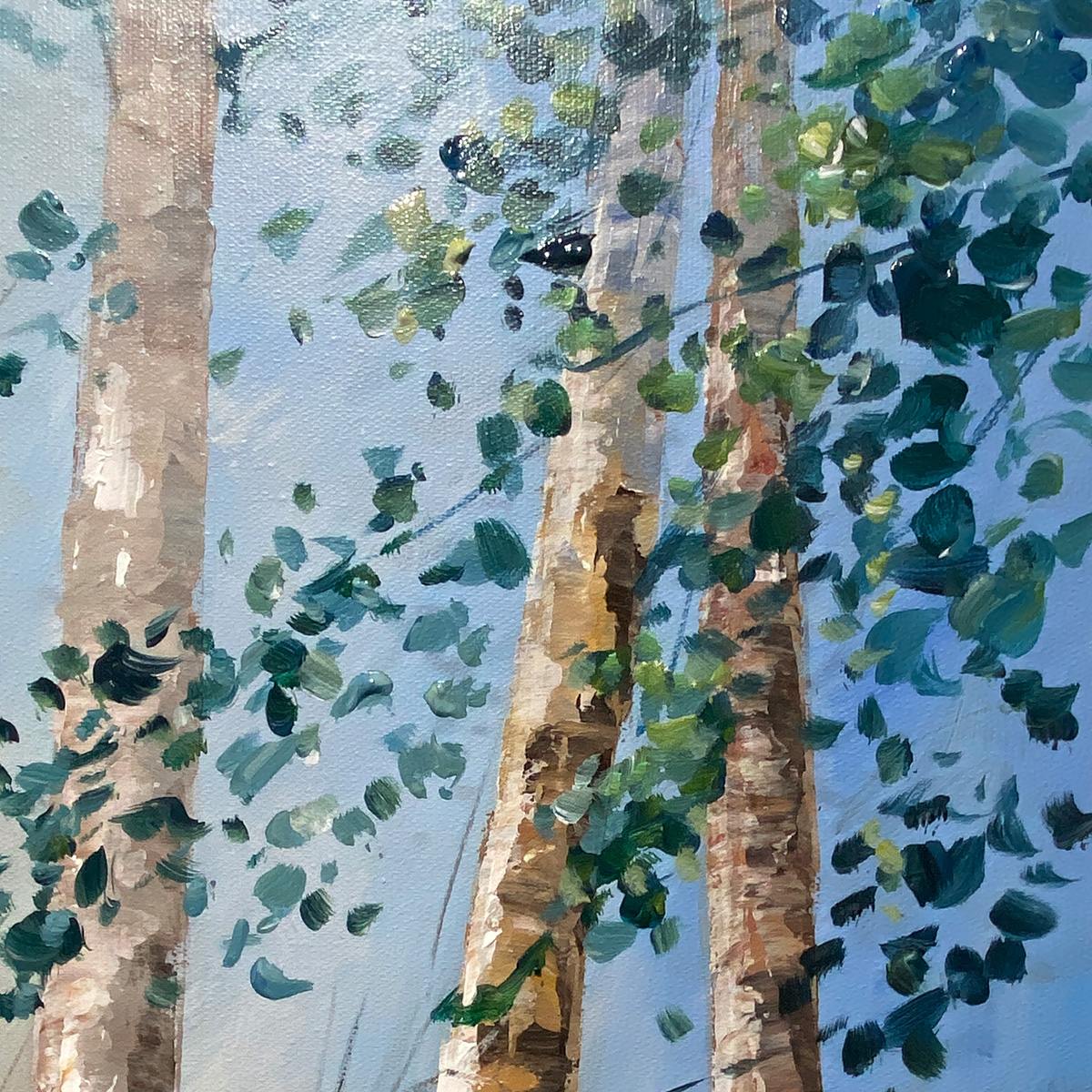 Vertical Forest Landscape Oil Painting