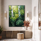 BIRCHWOOD WHISPERS: Textured Impasto Forest & Birch Tree Painting