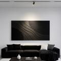 BLACK TEXTURE: Deep Black Textured Minimalist Sophistication Canvas