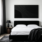 BLACK TEXTURE: Deep Black Textured Minimalist Sophistication Canvas