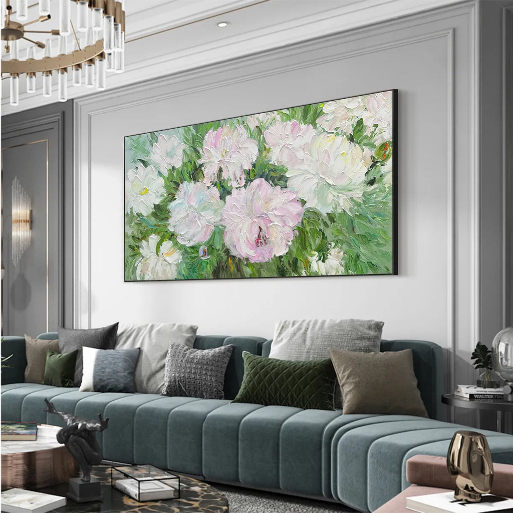 BLUSHING PEONIES: Floral Painting in Soft Pink and White