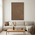 BROWN TEXTURED ARCH: Brown Textured Arch Minimalist Abstract Canvas