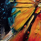 BUTTERFLY NEBULA: Colorful Abstract Butterfly And Splash Canvas