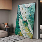 Catching the Wave: Textured Ocean Surf Wall Art Coastal Energy Decor