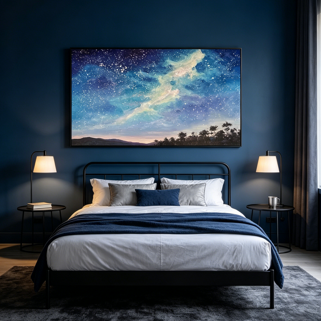 CELESTIAL DREAMSCAPE: Panoramic Starry Night Sky Milky Way Canvas